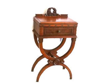 Tall Antique French Shabby Side Table