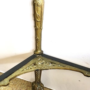 Oscar Bach Style Vanity Desk Bronze and Glass image 6