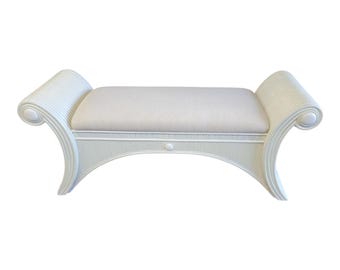 Coastal Split Reed Sculptural Bench