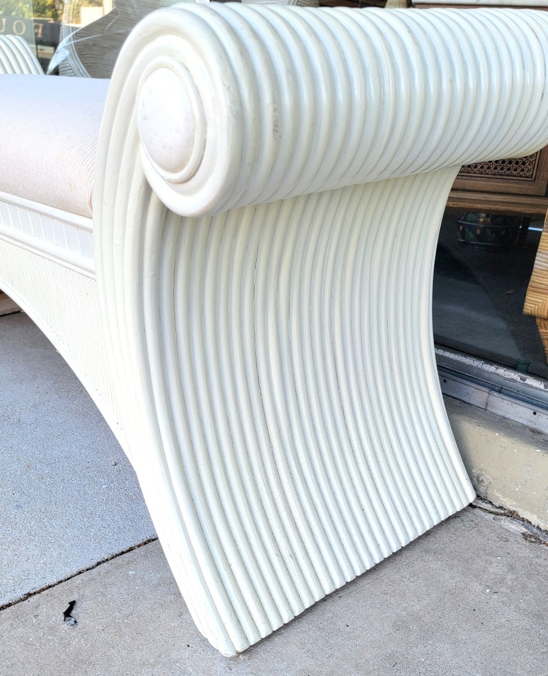 Coastal Split Reed Sculptural Bench image 2