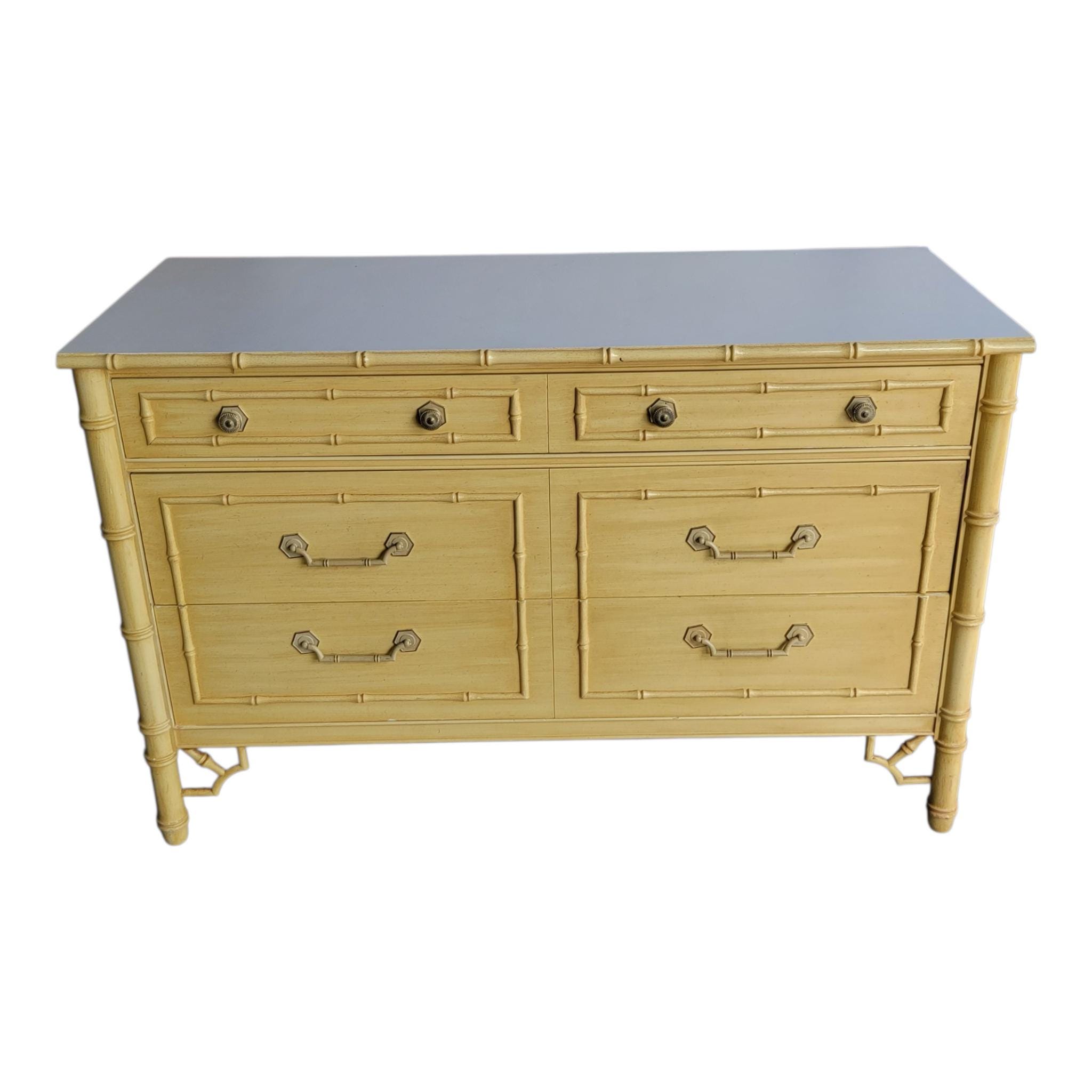 Thomasville Faux Bamboo 3 Draw Chest / Dresser 