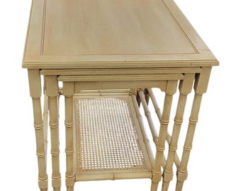Hollywood Regency Faux Bamboo Nesting Tables