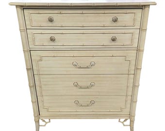 Thomasville Allegro Faux Bamboo Tallboy Dresser