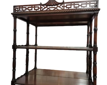 Fretwork Pagoda Curio Display Cabinet