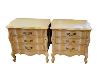 Pair French Provincial Bombay Night Stands