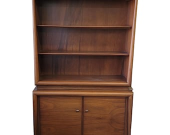 Mid Century Modern Walnut China Cabinet