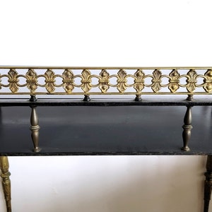 Oscar Bach Style Vanity Desk Bronze and Glass image 7