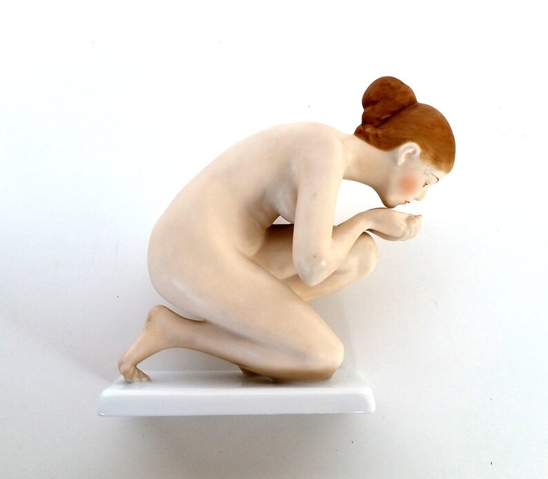 Rosenthal Ernst Wench Nude Woman Drinking Water Porcelain Etsy
