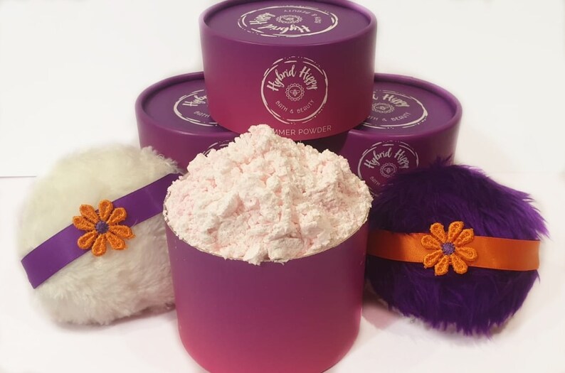 Custom Organic Shimmer Body Powder handmade Puffs Temp Out of Etsy