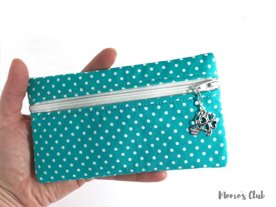 Bustina portatutto verde a pois beauty case -  Italia