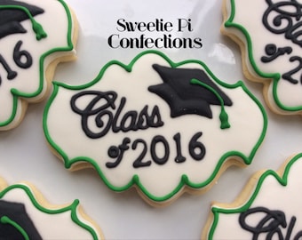Graduation Decorated Sugar Cookies: Class of [Year]