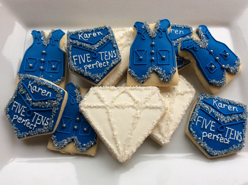 DENIM Cookies //Jean Pocket Bachelorette party Cookies // 40th birthday party // girls night out // Diamonds / denim and bling // image 3