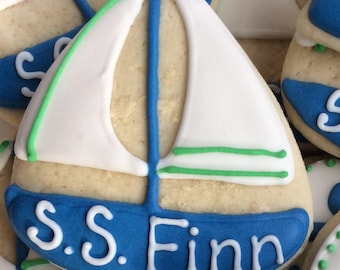 NAUTICAL themed Cookies // Baby Shower // Birthday Party // Sailboat // Anchor // Ocean // Whales // Decorated Cookies /