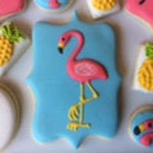 Tropical Decorated Cookies Flamingo Decorated Cookies Pineapple Decorated Cookies