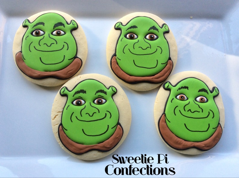 SHREK decorated Cookies // Party Favors // Birthday party ...