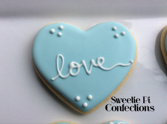 Heart Wedding Cookies: Bridal Shower Favors, Bridesmaids Gift