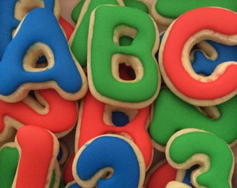 ABC 123 Sugar Cookies: Back to School Teacher Gifts
