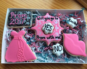 Prom Proposal Cookies: Decorated Sugar Cookie Set