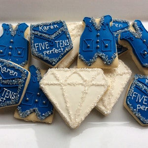 DENIM Cookies //Jean Pocket Bachelorette party Cookies // 40th birthday party // girls night out // Diamonds / denim and bling // image 1