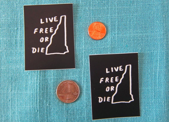 1 /"Live Free or Die/" New Hampshire Vinyl Bumper Sticker Decal FREE SHIPPING!