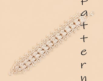 Meadow crochet bracelet pattern PDF. Beginner friendly.