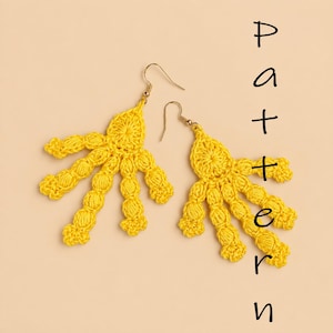 Giulia crochet earrings pattern PDF. Beginner friendly.