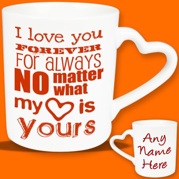 Featured image of post Personalised Heart Handle Mug : Give them a cup full of love with this super romantic personalised rose gold heart handled mug!
