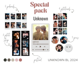 Unknown BL the series | Special set | Yuan Qian, bl kit, taiwan bl, badge, photo strip, photocards, polaroid