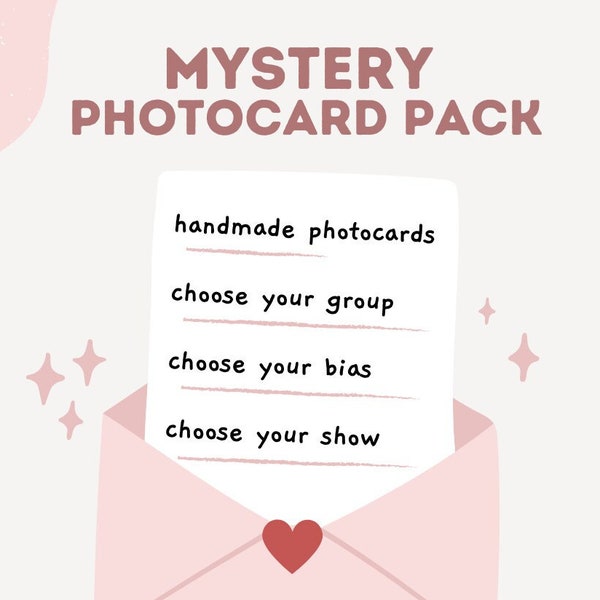 Mystery Photocard PACK / Stray Kids, Ateez, TXT, BTS, fanart, photocards, kpop, got7, itzy, diecisiete, oneus, la rosa, los boyz, victon