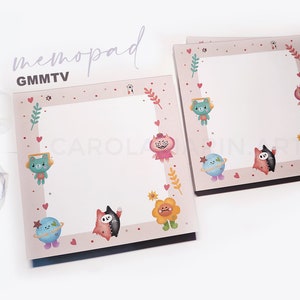 Memopad Thai BL / Bloc-notes GMMTV / bloc-notes / bloc-notes / carnet / Earth Mix, joong dunk, premier khaotung, livre de force, étang phuwin