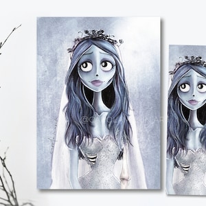 Sposa cadavere Stampa & Segnalibro / La sposa cadavere / Emily, Tim Burton film, Helena Bonham Carter, Nelson, fanart