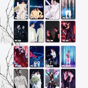 May include: A double-sided set of cards featuring images of people in various poses. The cards have the text "WILLIAMEST" and numbers like "PC 90" to "PC 105". The images include people holding flowers and embracing.