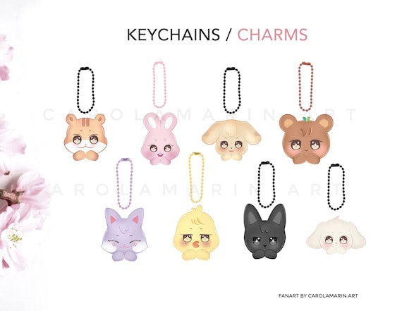 ANITEEZ ヘッモンイ キーリング KPOP ATEEZ Keychain ANITEEZ IN ILLUSION Cartoon Figure