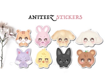 Aniteez Ateez Fanart Stickers, Kpop Vinyl Decals