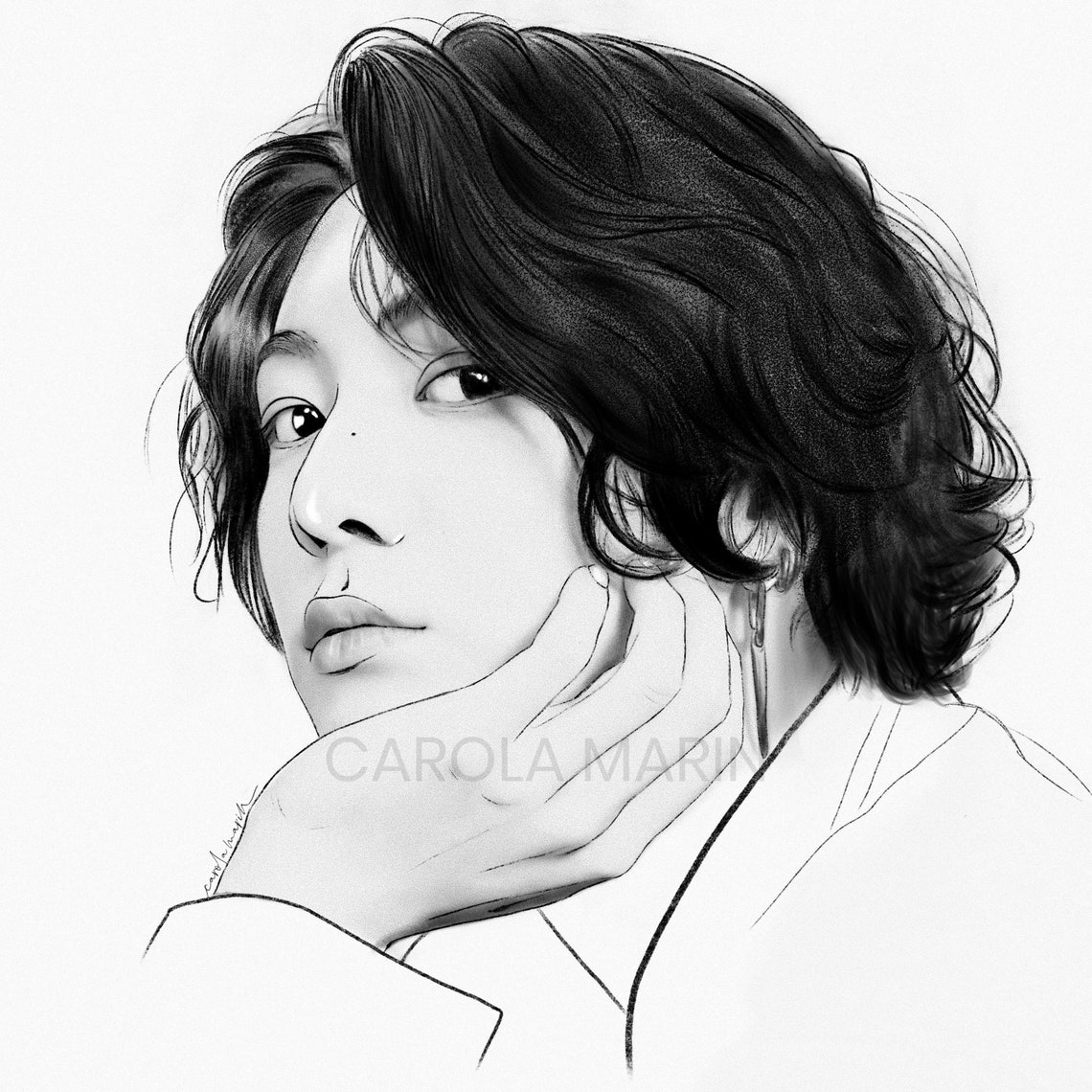 Custom Drawing Kpop Custom Drawing Custom Bias Drawing | Etsy