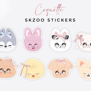 Stray Kids SKZOO Coquette stickers / wolfchan, leebit, dwaekki, jiniret, bokkari, foxiny, puppym, quokka, bangchan, hyunjin