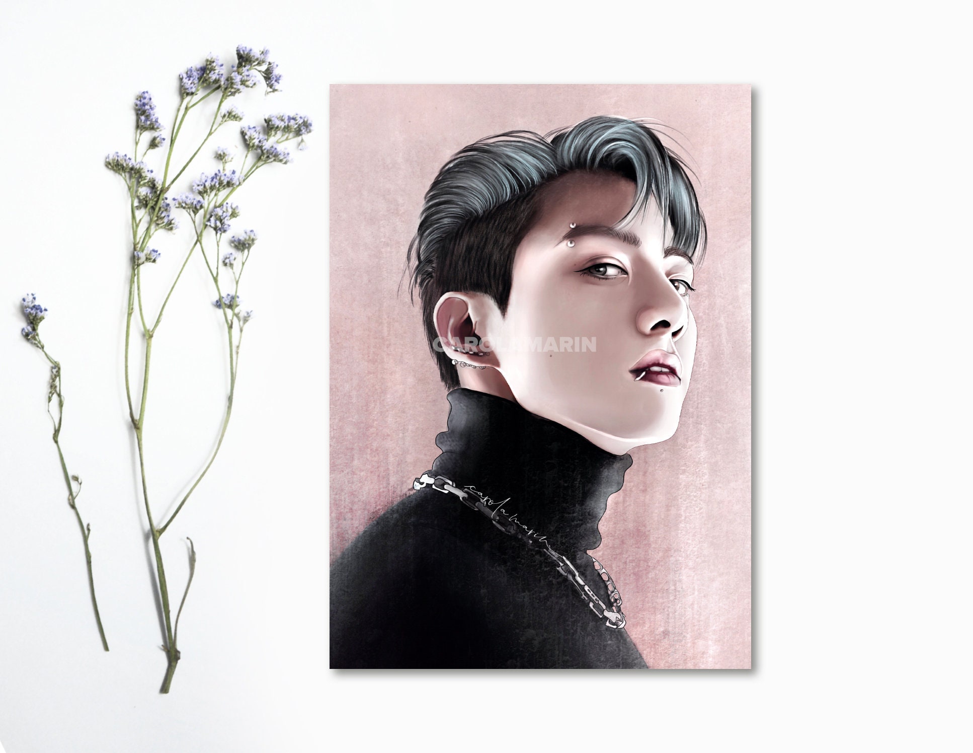 JUNGKOOK ブックマーク BTS Jungkook Bookmark & Print Lámina A5 | BTS 2021 | JK
