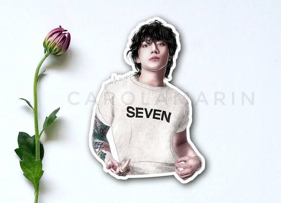 Jungkook Seven Fanart Sticker | Glossy Vinyl BTS JK - Etsy