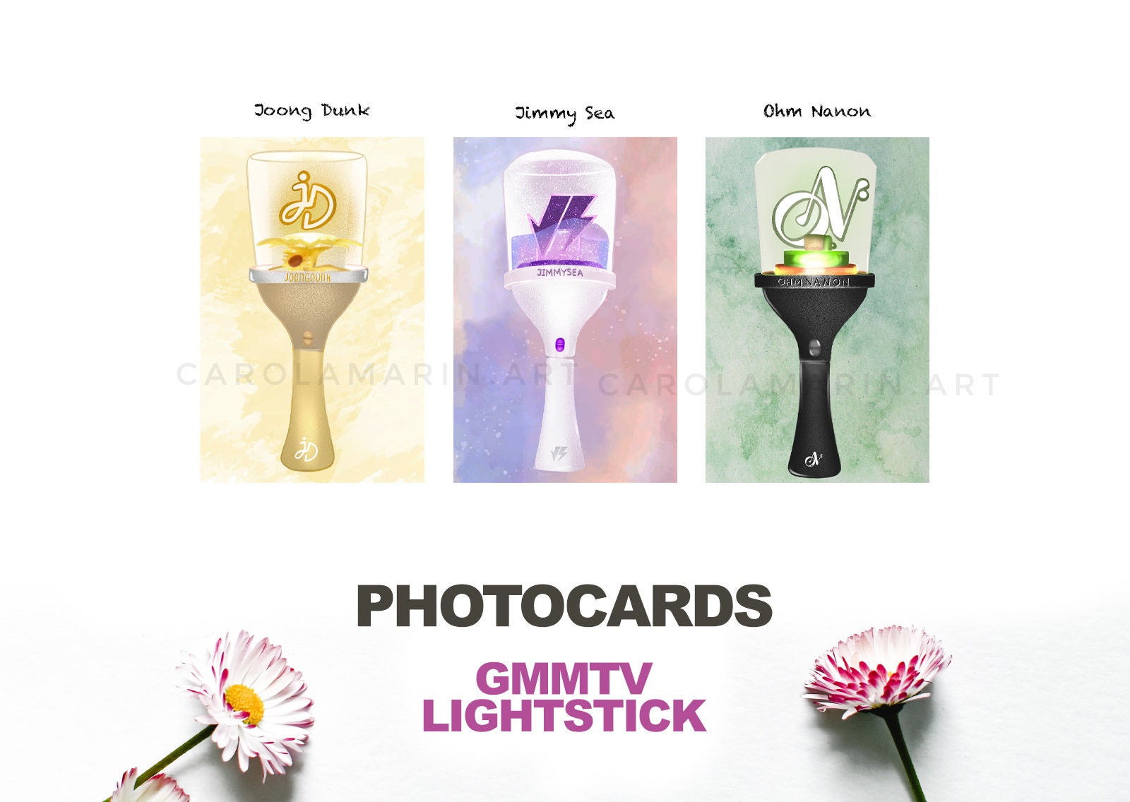 Lightstick GMMTV BL Photocards / Bright Win, off Gun, Earth Mix