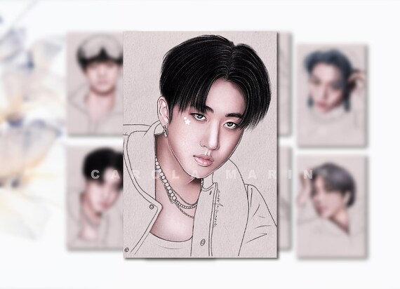 Stray Kids 5 STAR Postal A6 / Postcard / Fanart, Kpop, Bang Chan