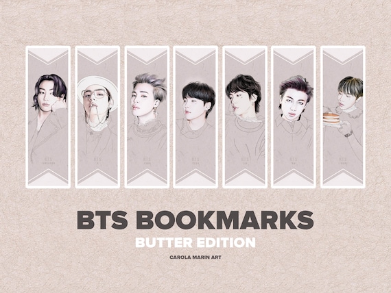 Marcapáginas BTS / Butter / Kpop Bookmark / Jungkook, Jimin, Rm, V