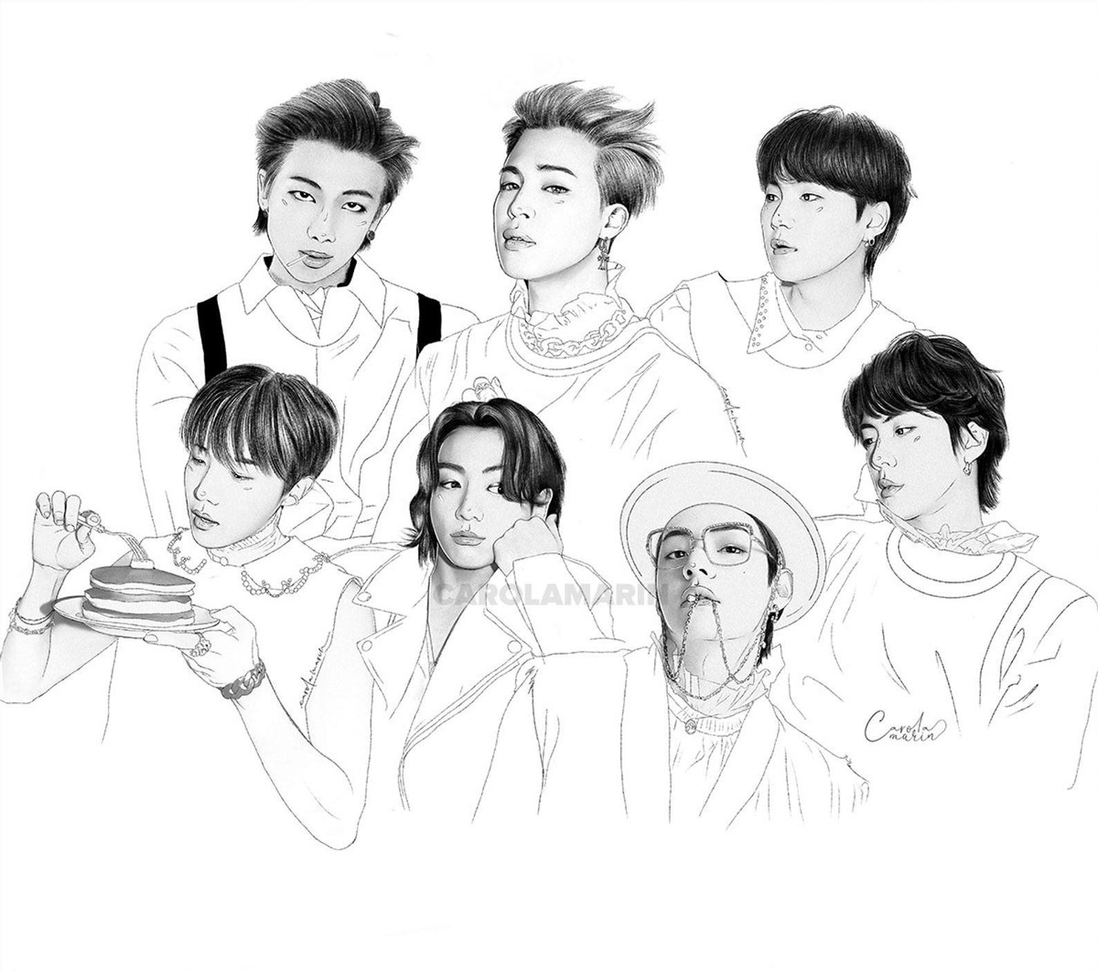 Custom Drawing Kpop Custom Drawing Custom Bias Drawing | Etsy