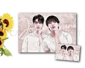 Impresión de Joong & Dunk, tarjeta fotográfica / JoongDunk GMMTV / Thai BL / Hidden Agenda, estrella en mi mente, joong archen,