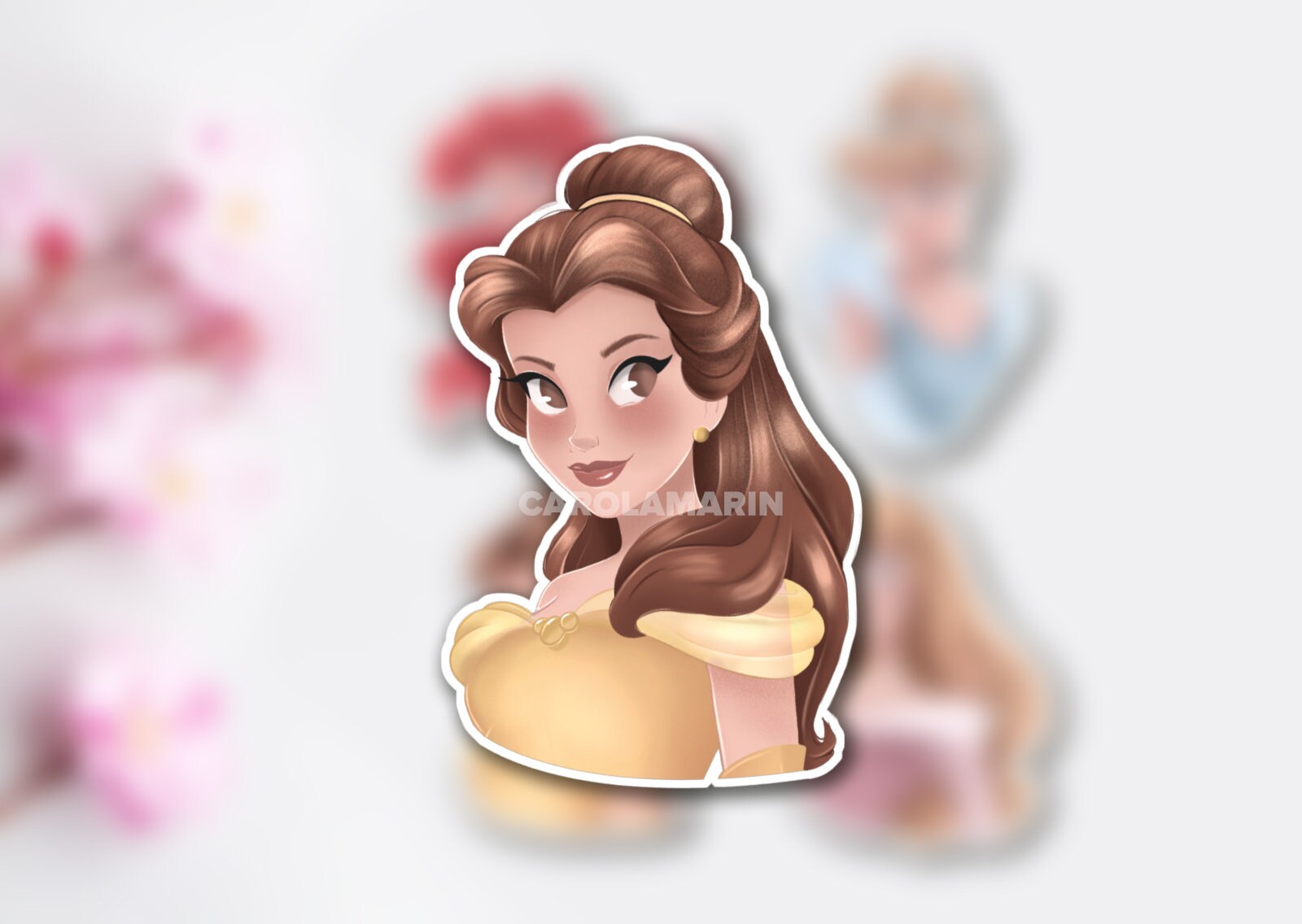 Princesas Disney Rapunzel, Snow White, Aurora, Cinderella, Ariel, Belle  Pegatina Para Pared 85x65 cm : : Bricolaje y herramientas