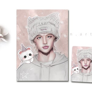 Hyunjin Cumpleaños Stray Kids Print / Jiniret, Photocard | estancia | de fan, kpop, hwang hyunjin, kpop, skz, skzoo