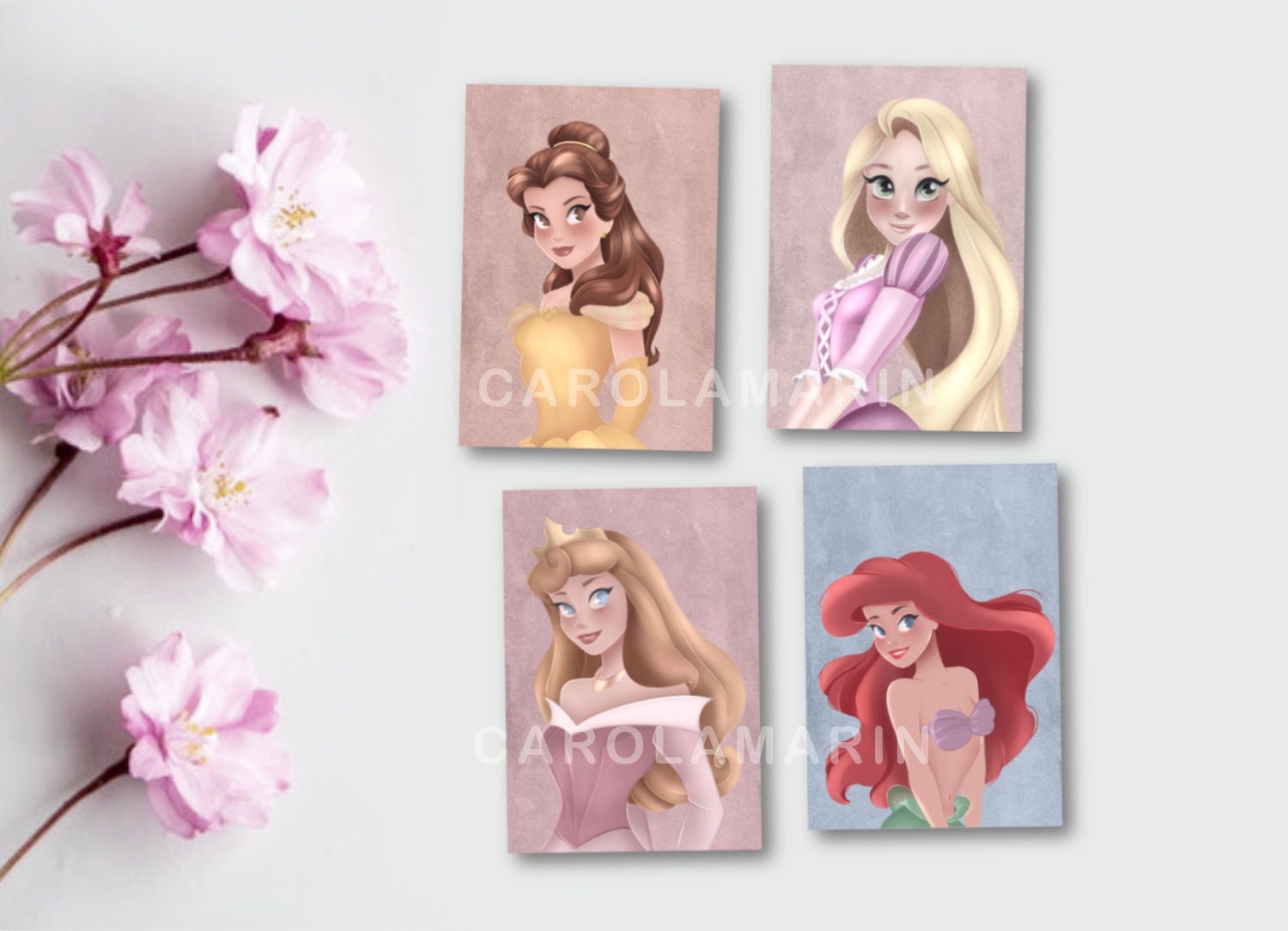 STICKER Disney Princesas Belle, Ariel, Cinderella, Aurora Pegatinas Disney,  Pegatina, Stickers, Stationery, Papelería, Princesas Disney 