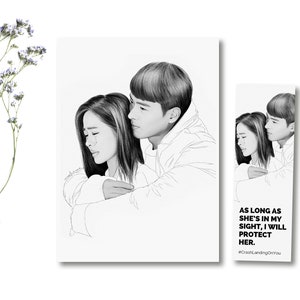 Print A5 & Marcapáginas Crash landing on you | Yoon seri Captain Ri | CLOY | marcapaginas | bookmarks, kdrama, korean drama, dorama