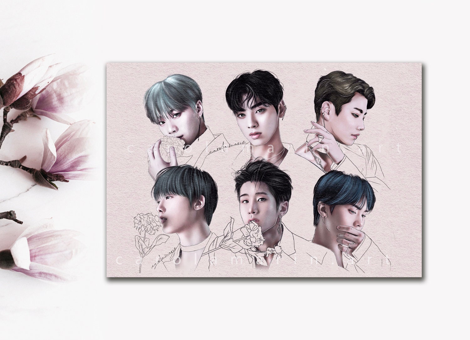 Astro Blue Flame PRINT A5 | Aroha, Fanart, Kpop, Jinjin, MJ, Cha