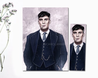Marcador y lámina Peaky Blinders A5 / Tommy Shelby / Thomas Shelby, Peaky blinders, Cillian Murphy