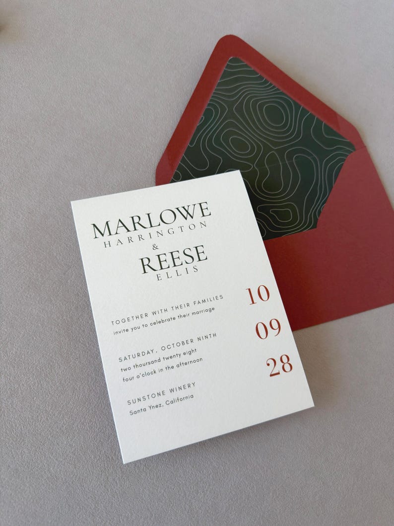 Close-up of circular olive green RSVP cards with ivory typography and QR code from the Marlowe wedding invitation collection.